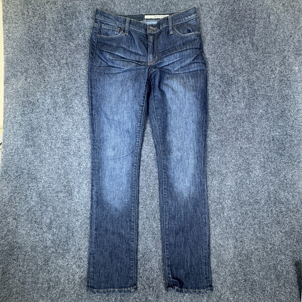DKNY Jeans Womens 29x32 Blue Medium Wash Denim Cotton Low Rise Straight Leg